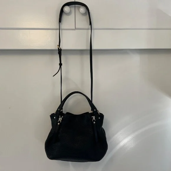 BURBERRY Maidstone Black Leather House Check Canvas Small Tote Bag - Picture 7 of 14